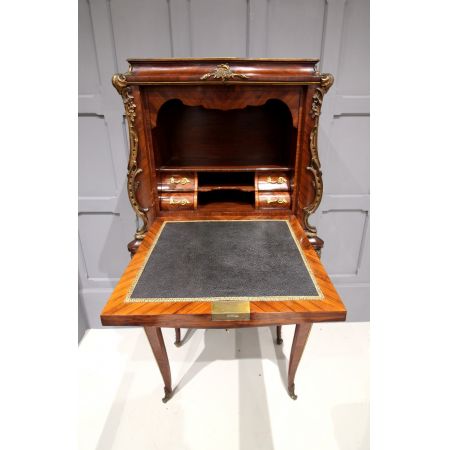 Premium! französisches "bureau de dame" mit Vernis Martin aus Königsholz Massivholz 19. Jahrhundert antik