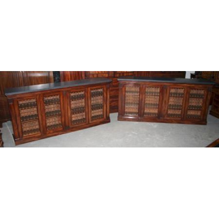 Premium! Antikes Paar 4-türige Mahagoni-Sideboards aus der Zeit George IV