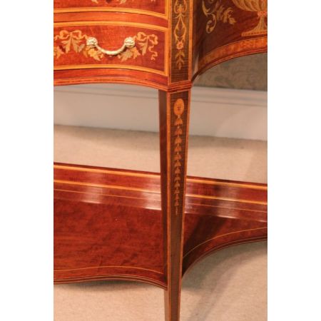 Premium! Antike 'edward & robert' Serpentinenvitrine aus dem späten 19. Jahrhundert