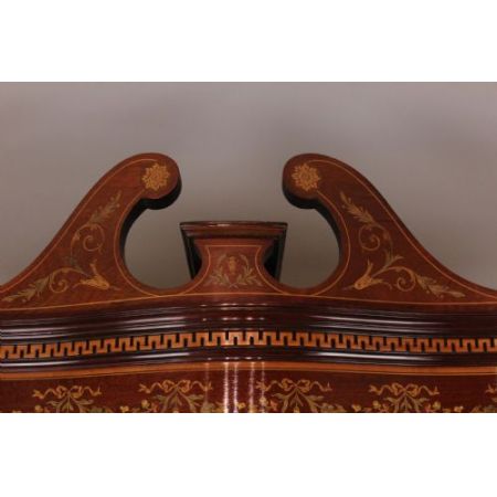 Premium! Antike 'edward & robert' Serpentinenvitrine aus dem späten 19. Jahrhundert