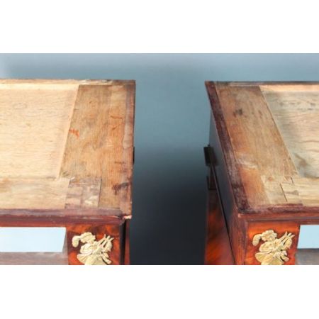 Premium! Antikes Paar französischer Empire-Konsolentische aus Mahagoni