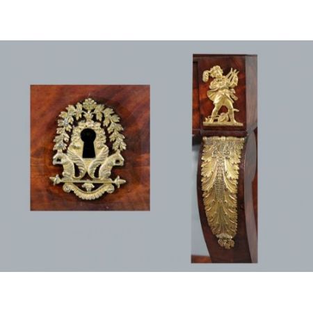 Premium! Antikes Paar französischer Empire-Konsolentische aus Mahagoni