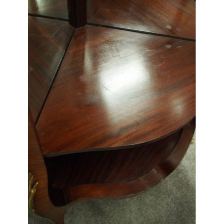 Antike Palisander Eckvitrine aus der viktorianischen Epoche