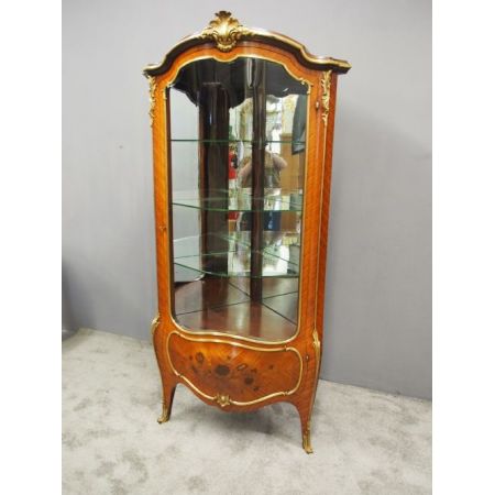 Antike Palisander Eckvitrine aus der viktorianischen Epoche