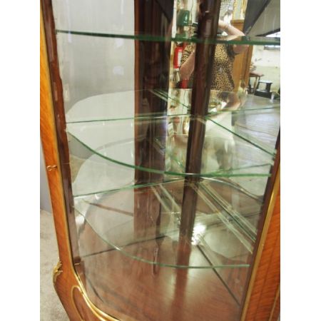 Antike Palisander Eckvitrine aus der viktorianischen Epoche