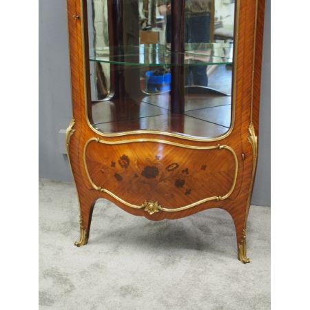 Antike Palisander Eckvitrine aus der viktorianischen Epoche