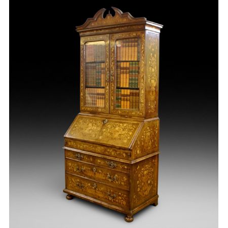 Premium! Antikes Sekretär mit Intarsien aus dem 18. Jahrhundert