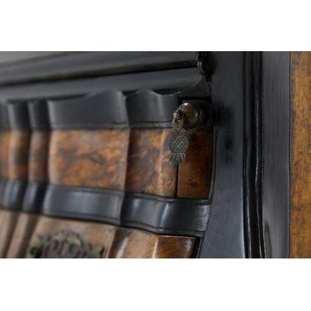 Premium! Antikes Paar niederländische Kolonialbureaus aus Padauk und Gratholz aus dem 19. Jahrhundert