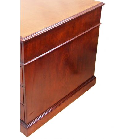 Georgianischer Chippendale-Partner-Schreibtisch aus Mahagoni Massivholz 1760 antik