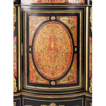 Französischer Boulleschrank Massivholz 19. Jahrhundert antik