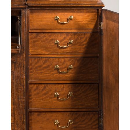 Antiker Bücherschrank aus der George-III-Periode aus Mahagoni Massivholz