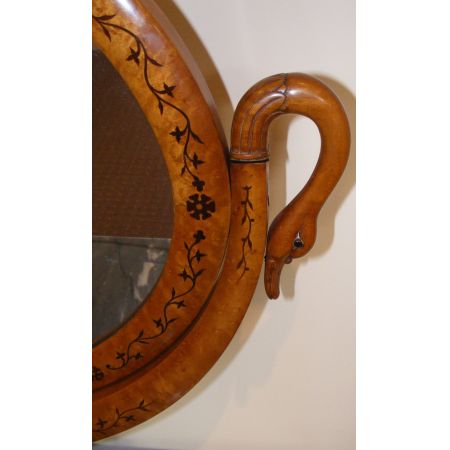 Antike Charles X.-Schlafzimmereinrichtung aus Vogelaugenahorn Massivholz um 1860