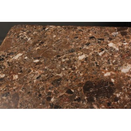 Ovale Louis XV.-Kommode mit Marmorplatte aus Königsholz Massivholz 1760 antik