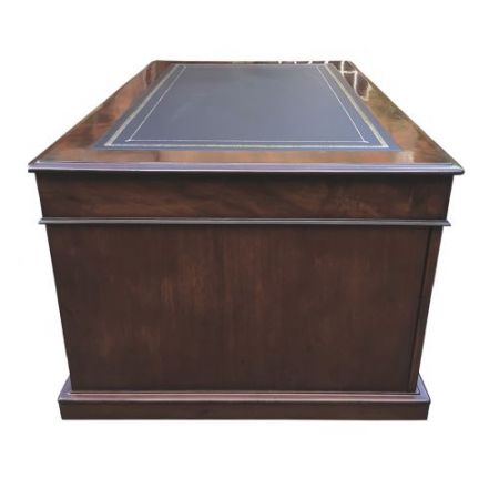 Großer antiker Mahagoni Partner Schreibtisch