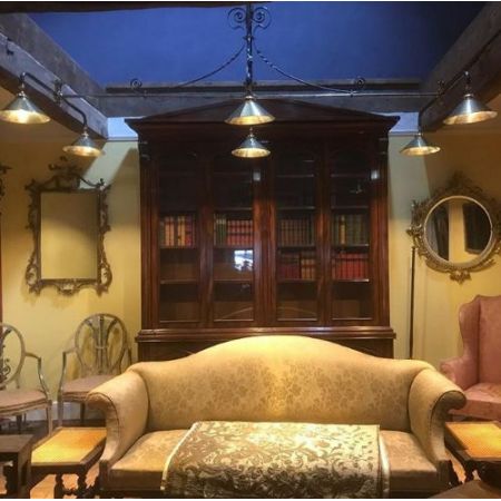 Antiker Mahagoni Bücherschrank aus dem 19. Jahrhundert mit 4 Türen