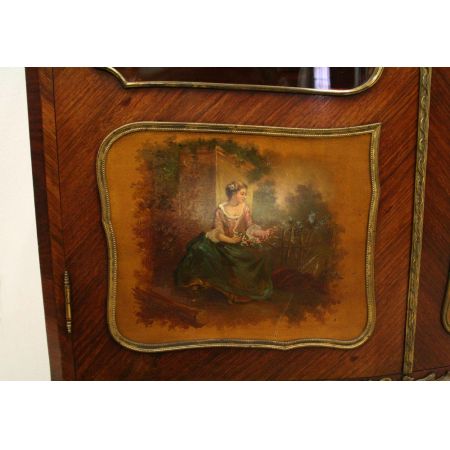 Antike französisch Kingwood Vernis Martin Schrank