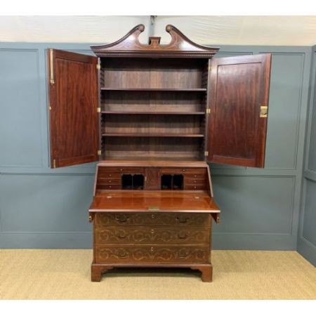 Antiker Inlaid Sekretär aus Mahagoni