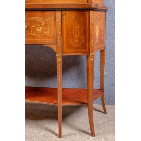 Antiker Inlaid Bücherschrank von Edwards&Roberts