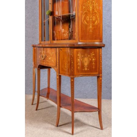 Antiker Inlaid Bücherschrank von Edwards&Roberts
