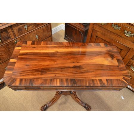 Regency Goncalo-Alves-Spielkartentisch aus Massivholz antik