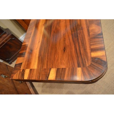 Regency Goncalo-Alves-Spielkartentisch aus Massivholz antik