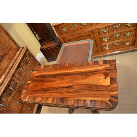 Regency Goncalo-Alves-Spielkartentisch aus Massivholz antik