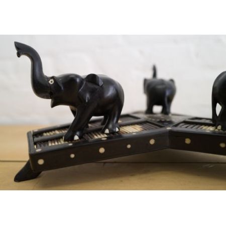 Antiker Tischständer aus Ebenholz Massivholz 1900