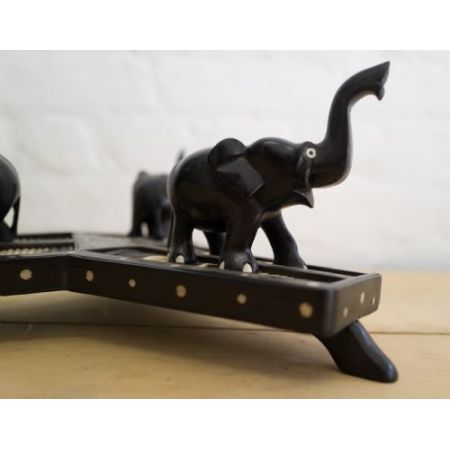 Antiker Tischständer aus Ebenholz Massivholz 1900