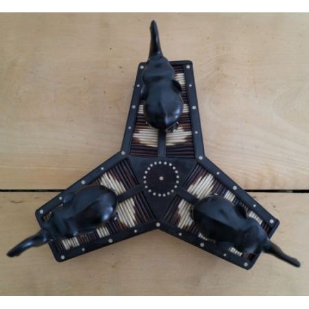 Antiker Tischständer aus Ebenholz Massivholz 1900