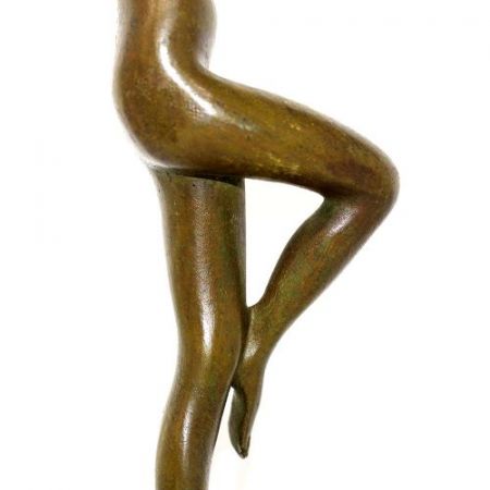 Antike Art Deco Bronzefigur von Serge Zelikson