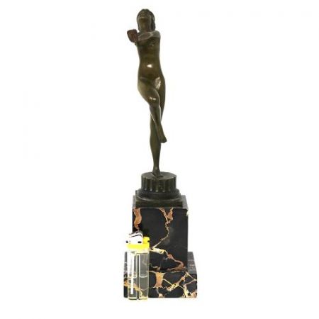 Antike Art Deco Bronzefigur von Serge Zelikson