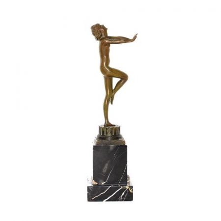 Antike Art Deco Bronzefigur von Serge Zelikson