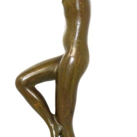 Antike Art Deco Bronzefigur von Serge Zelikson