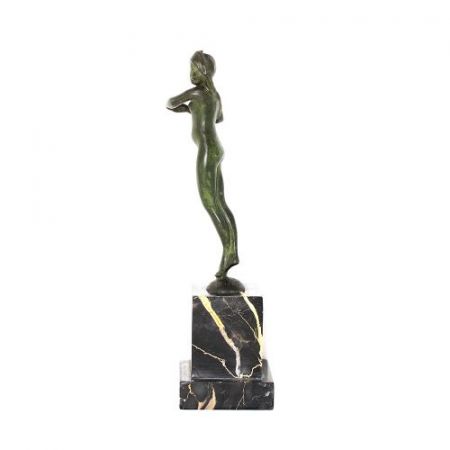 Antike Art Deco Bronzefigur von Serge Zelikson