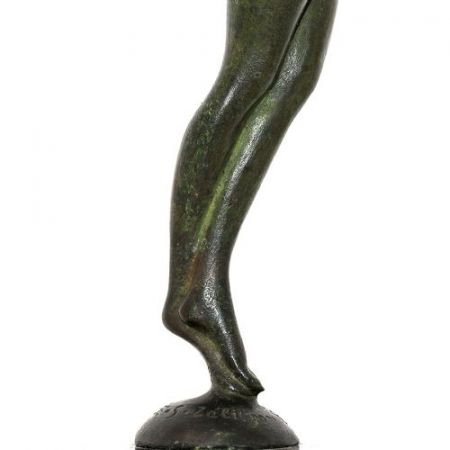 Antike Art Deco Bronzefigur von Serge Zelikson