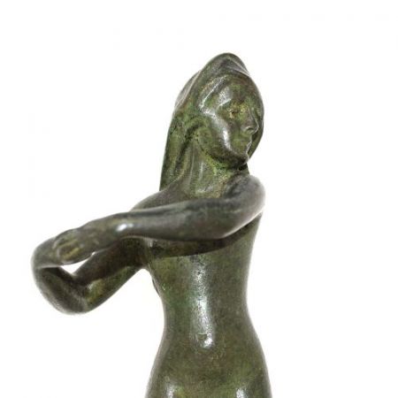 Antike Art Deco Bronzefigur von Serge Zelikson