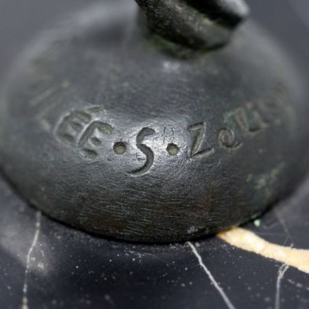 Antike Art Deco Bronzefigur von Serge Zelikson