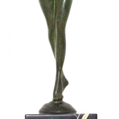 Antike Art Deco Bronzefigur von Serge Zelikson