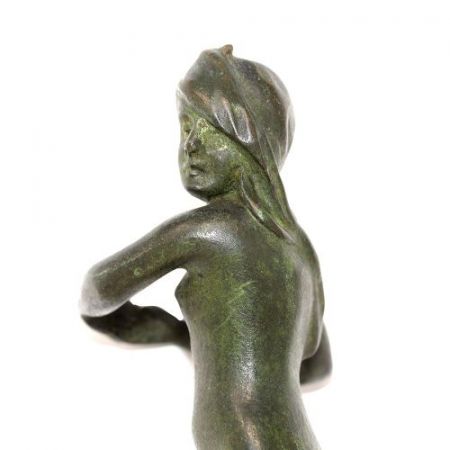 Antike Art Deco Bronzefigur von Serge Zelikson