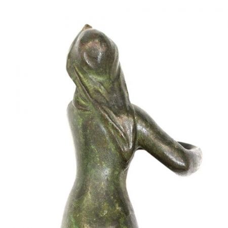 Antike Art Deco Bronzefigur von Serge Zelikson