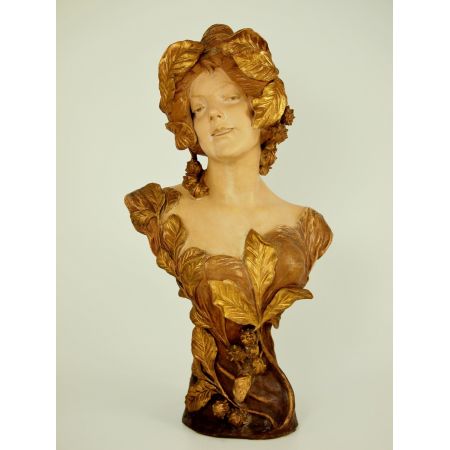 Antike Terrakotta-Büste von Cherc, ca 1901