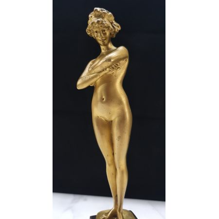 Antike vergoldete Bronzeskulptur aus dem frühen 20. Jahrhundert