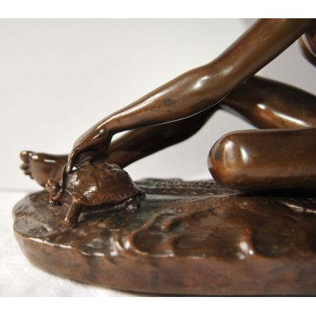 Antike französische Bronze, "le pecheur napolitain" von Barbedienne