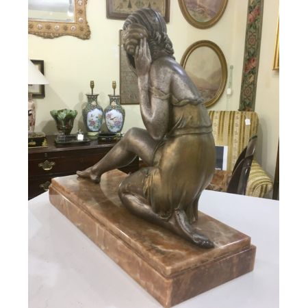 Französische Demétre Chiparus Art-Déco-Skulptur "Echo" um 1925 antik