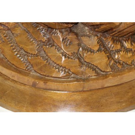 Antikes Figurenpaar Steinböcke mit Glasaugen aus Lindenholz Massivholz um 1890 