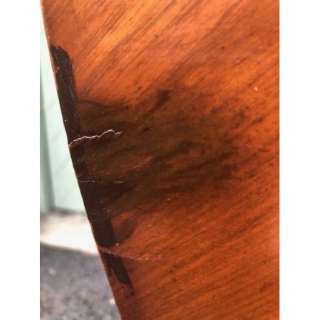 Antike Art-Deco-Vitrine aus Walnussholz