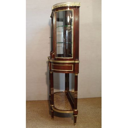 Antike Vitrine aus französischem Mahagoni, die Paul Sormani zugeschrieben wird