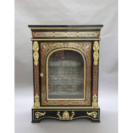 Antikes Paar viktorianischer Boulle Nachtschränkchen aus England