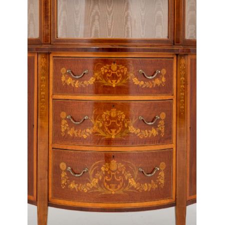 Antike Edwards und Roberts Vitrine aus Eiche