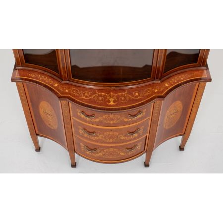 Antike Edwards und Roberts Vitrine aus Eiche